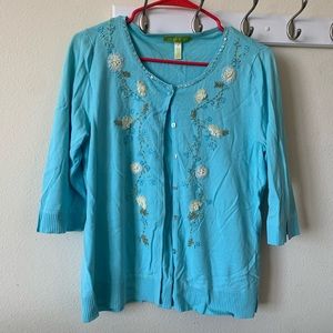 Sigrid Olsen cardigan with embroidery | M